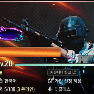 스팀 배틀그라운드 20레벨(만렙) 클랜 판매