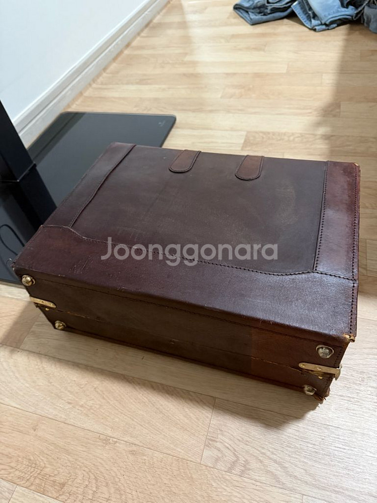 빈티지 브라운 가죽 서류 가방--2