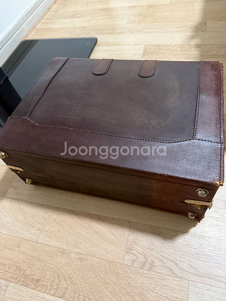 빈티지 브라운 가죽 서류 가방--4