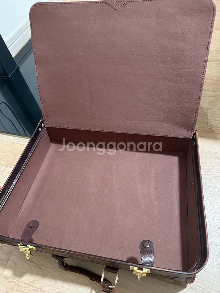 빈티지 브라운 가죽 서류 가방--3