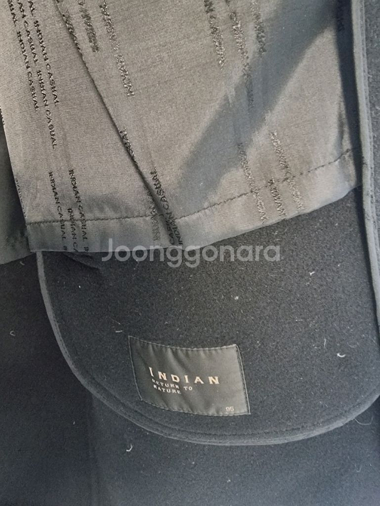 인디안 브랜드* 남성 캐시미어 모직코트 95--2