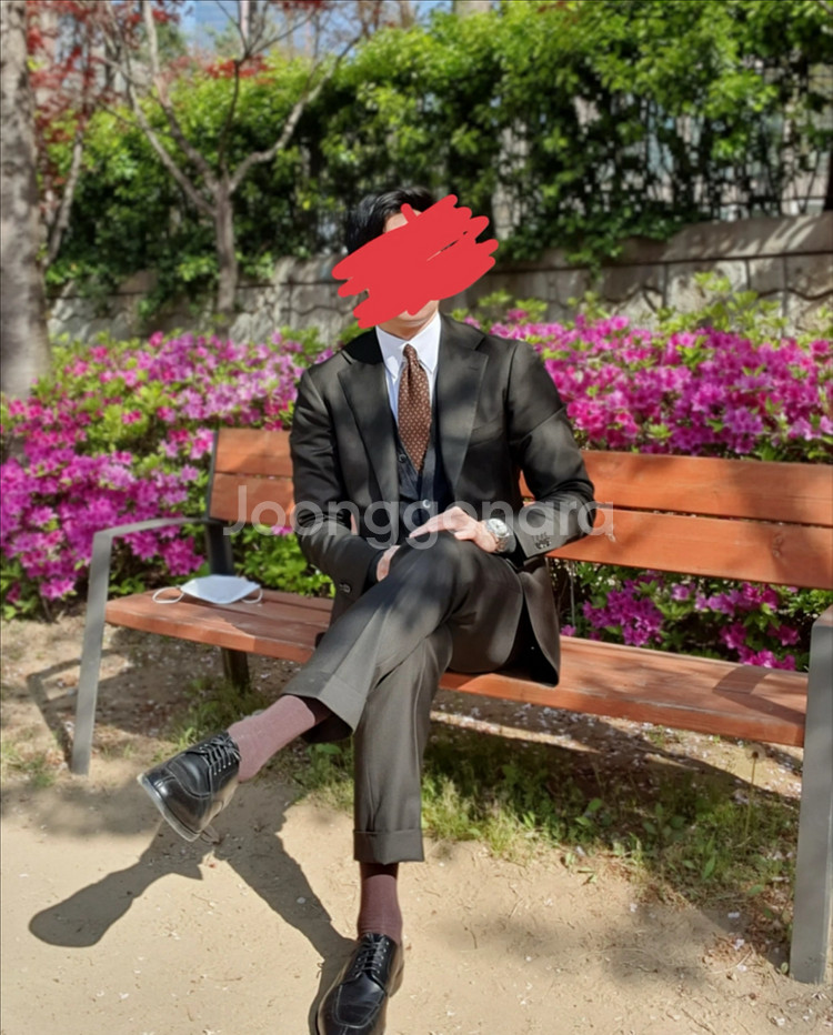 라마르쉐 링자켓 수트 다크브라운 (48-50)--0