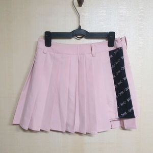 왁 골프 배색 포인트 풀플리츠 큐롯스커트/골프웨어/1