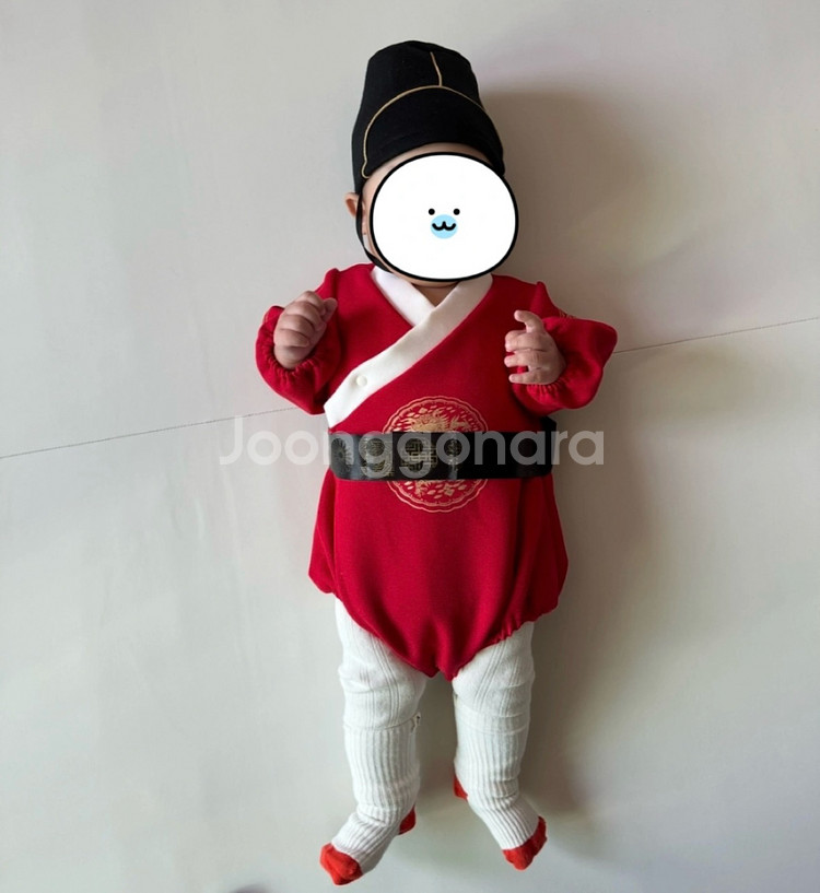 아기 한복 6개월 한복 돌 한복 왕세자 옷 익선관포함--0
