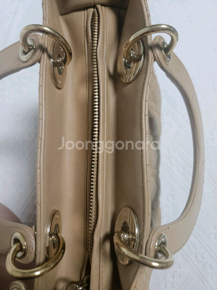 (정품)디올 미디움 레이디 백 까나쥬--6