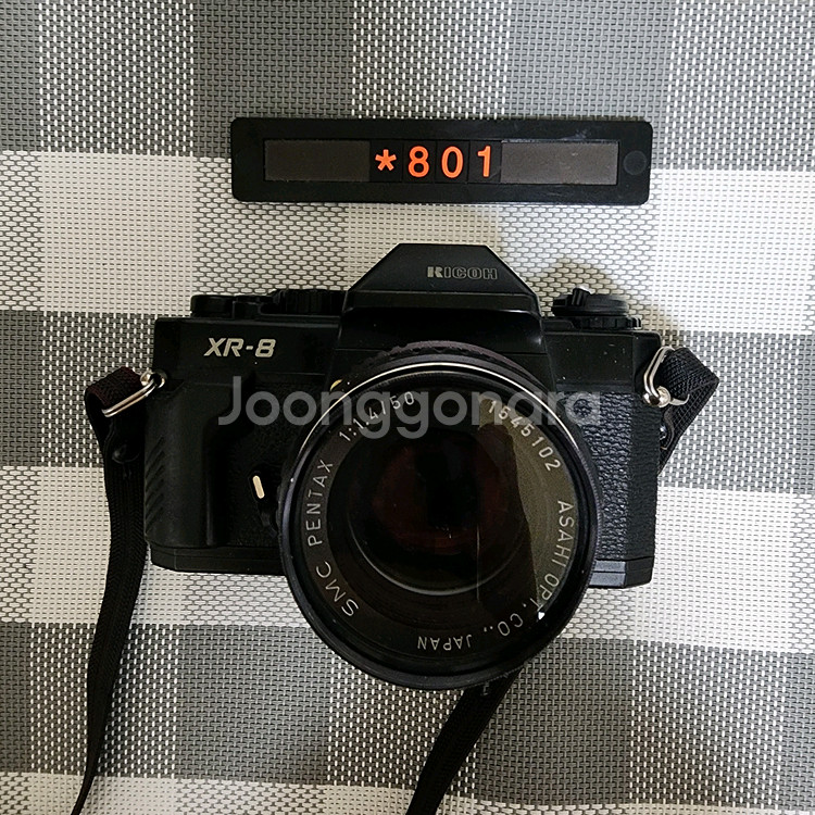 리코 XR-8 필름카메라 블랙바디 1.4 단렌즈--0
