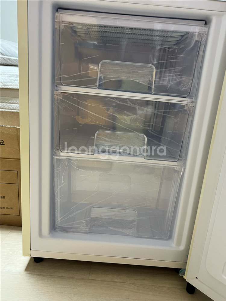 쿠잉전자 레트로 콤비 151L 2도어 냉장고 아이보리--3