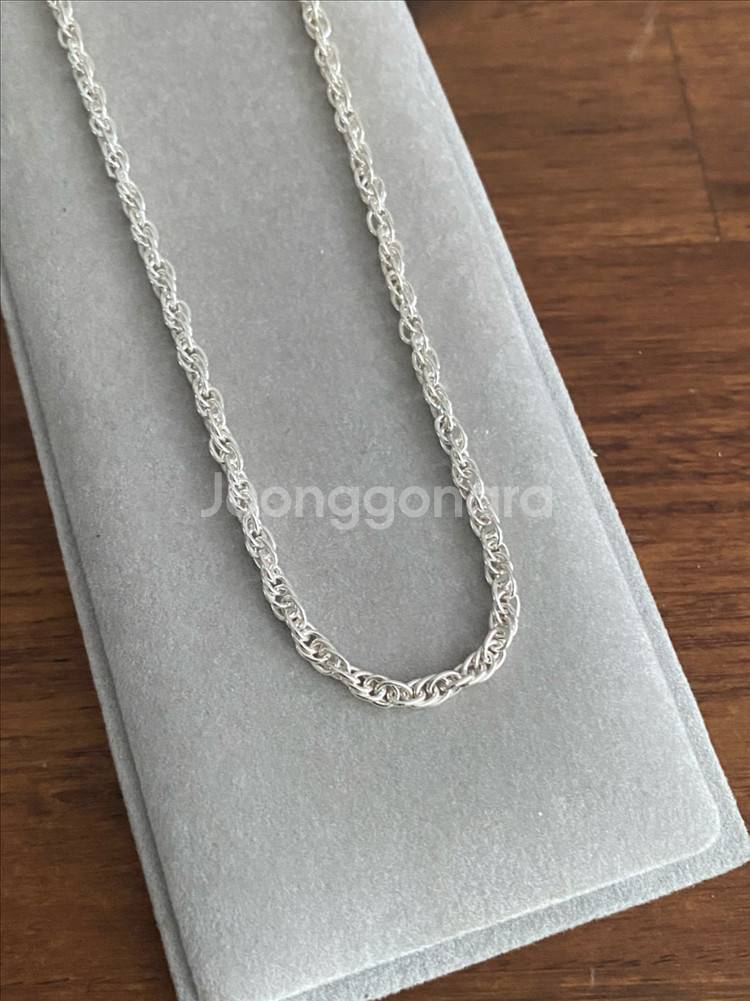 볼륨 925 은체인 목걸이(61.5cm)--3