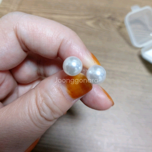 진주귀걸이 새상품 ^^ (은침)