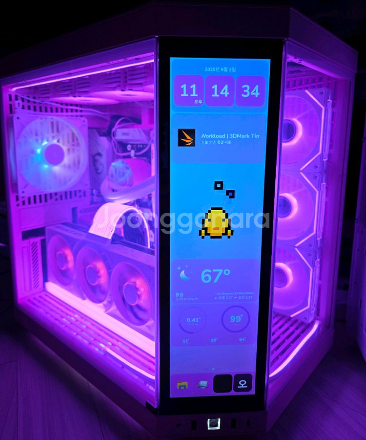 9800x3d 5080 Y70 핑크 어항본체(신품)--2