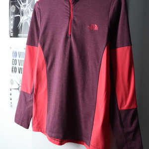 W(XL) 노스페이스 카라 긴팔티셔츠 기능성 반집업