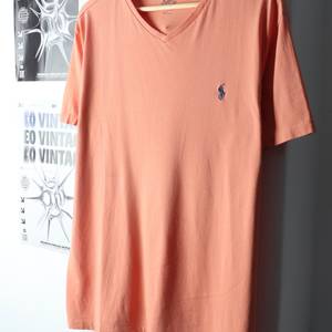 (L-XL) 폴로 랄프로렌 반팔 티셔츠 브이넥 주황