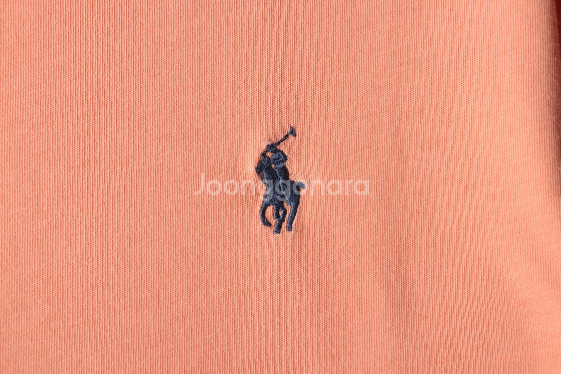 (L-XL) 폴로 랄프로렌 반팔 티셔츠 브이넥 주황--4