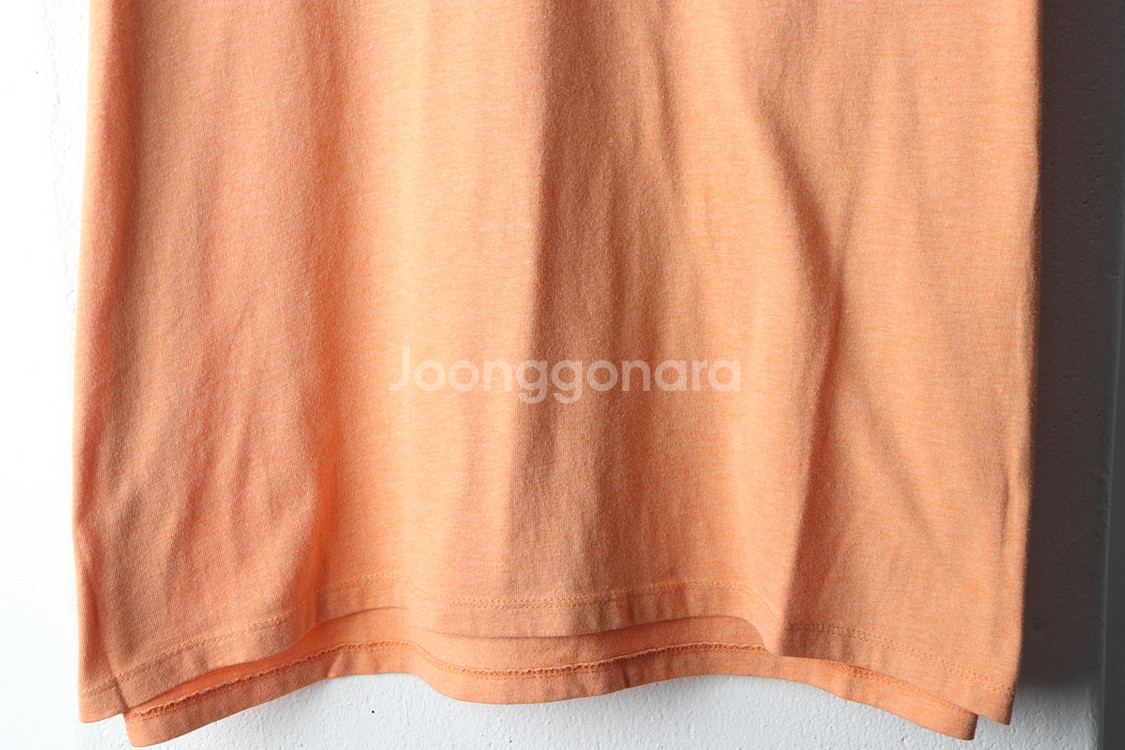 (L-XL) 타미힐피거 반팔 티셔츠 브이넥 주황--3