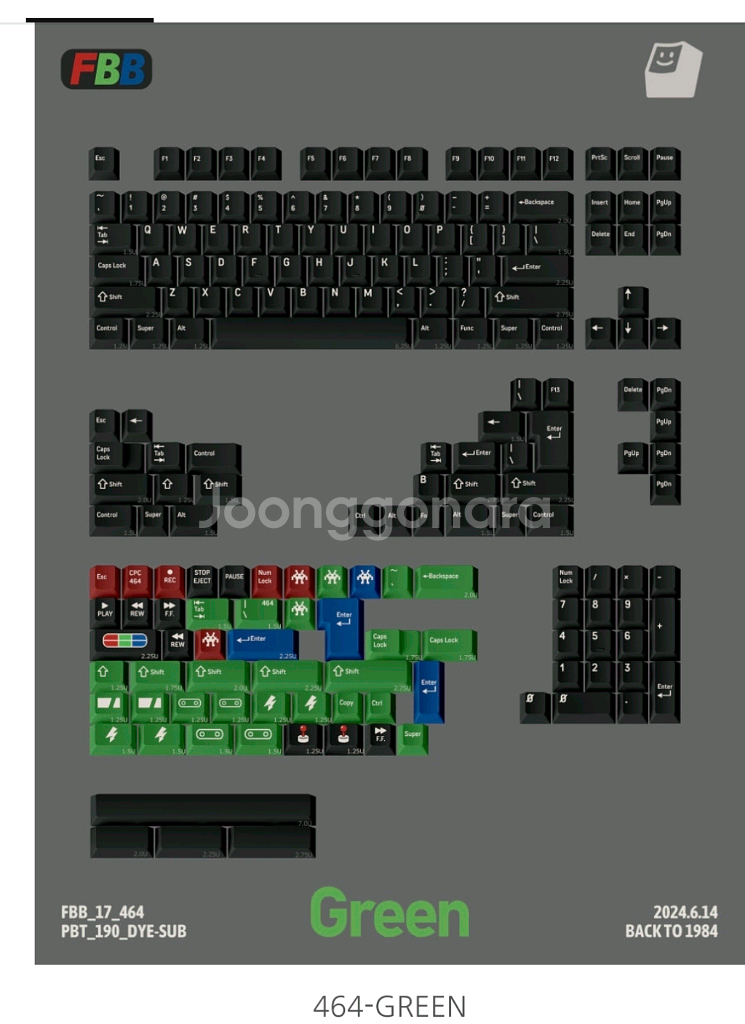 스웨그키 FBB 464 PBT키캡--7