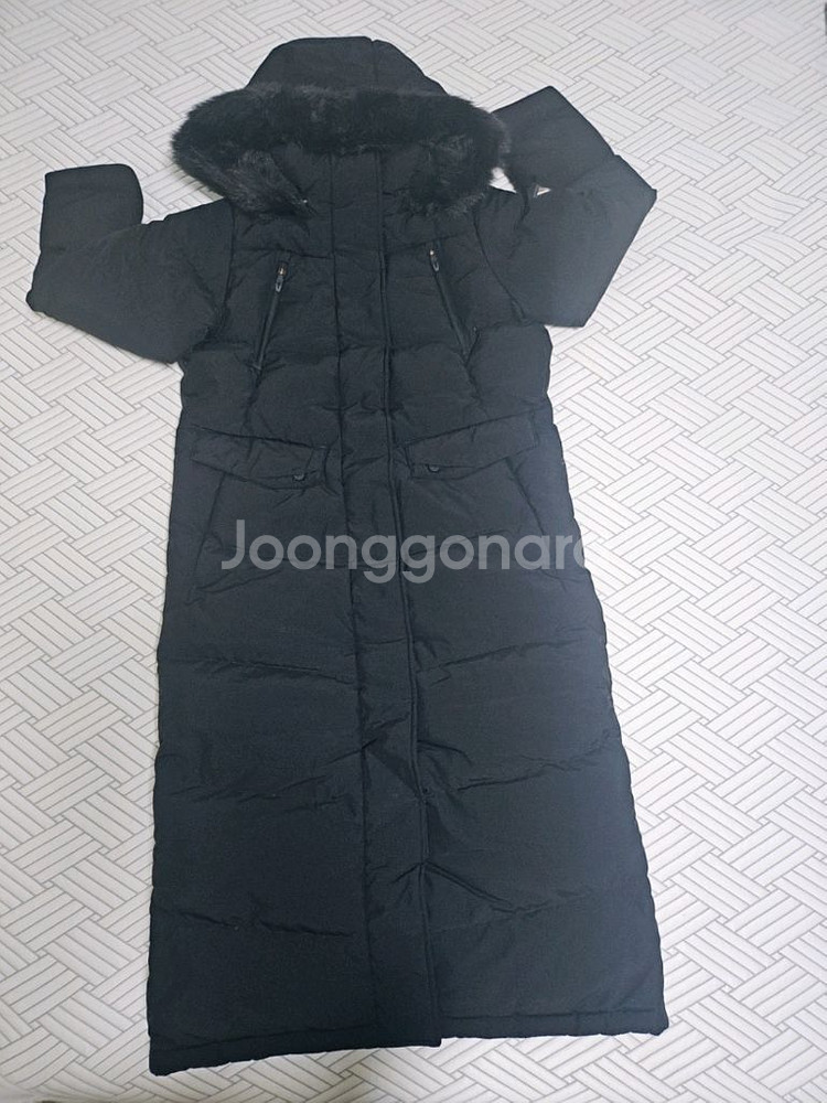 블랙야크 여성 윈드스토퍼 구스 롱패딩 90--0