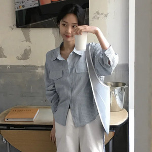 98도씨 해빗 스트라이프 셔링 셔츠