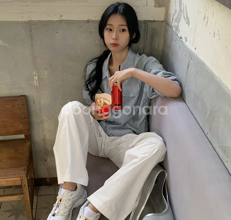 98도씨 해빗 스트라이프 셔링 셔츠--1