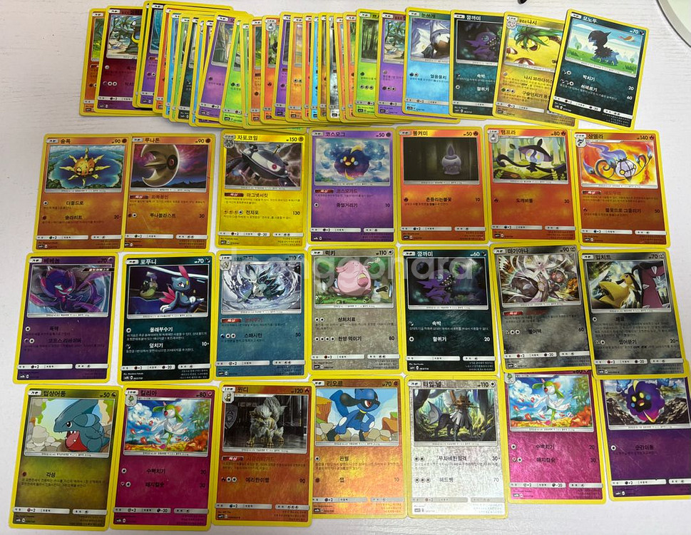 포켓몬카드 8년전 고대팩 썬문 미러레어 52장 일괄--0