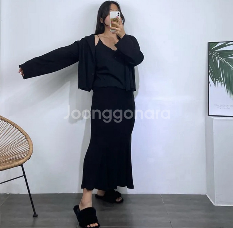 다온 빅사이즈 쿨링 여리핏 나시 + 가디건 세트--8
