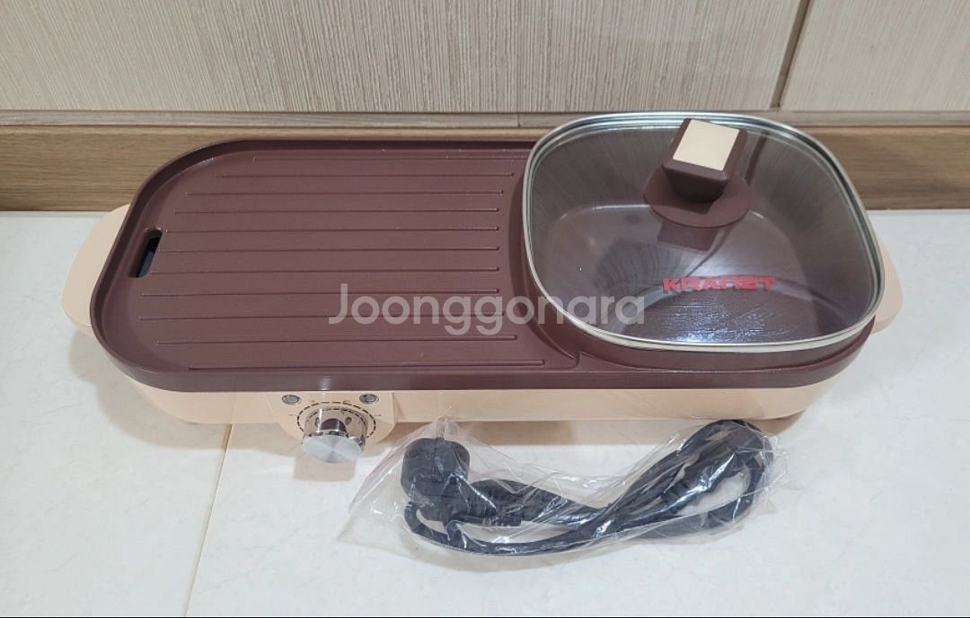 2in1 멀티 전기냄비 그릴팬 새상품--1