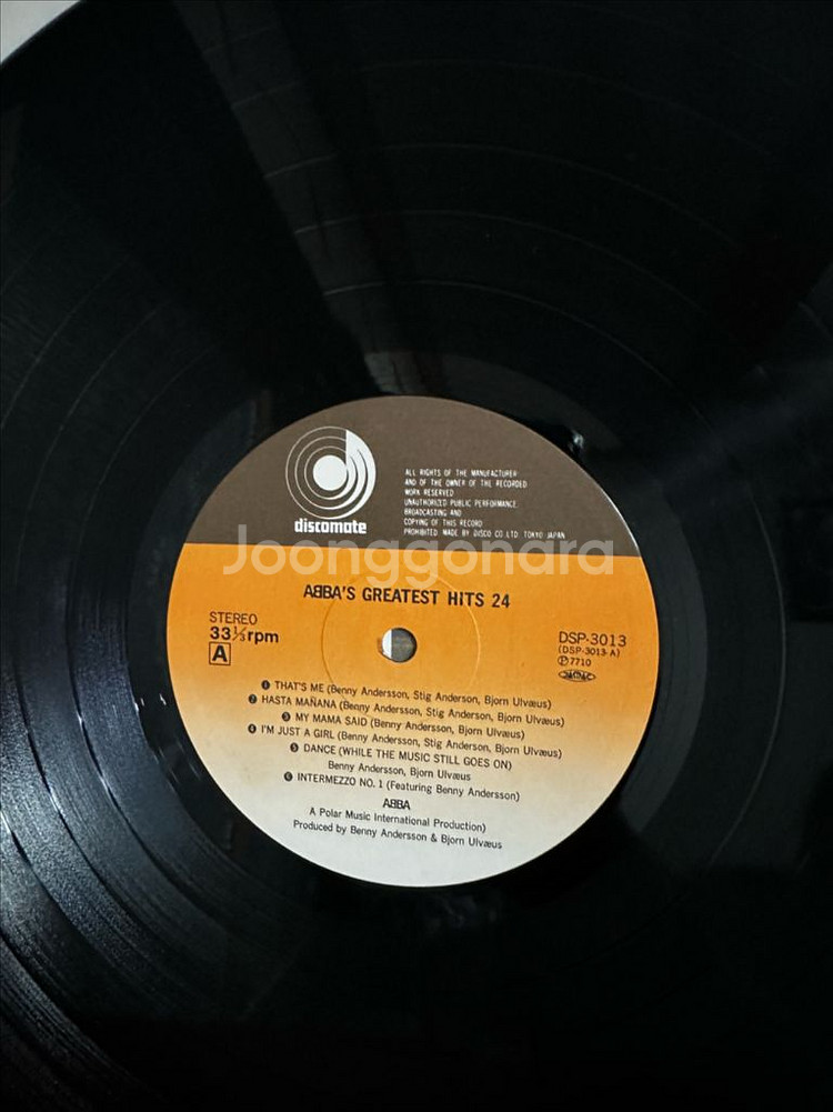 (민트급알판)ABBAs Greatest Hits lp--5