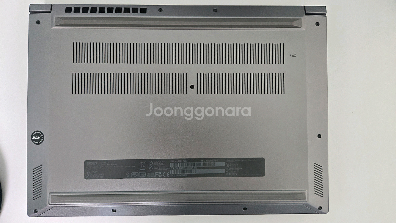 휴대용 게이밍노트북 SWIFT X 14 (4060탑재)--4
