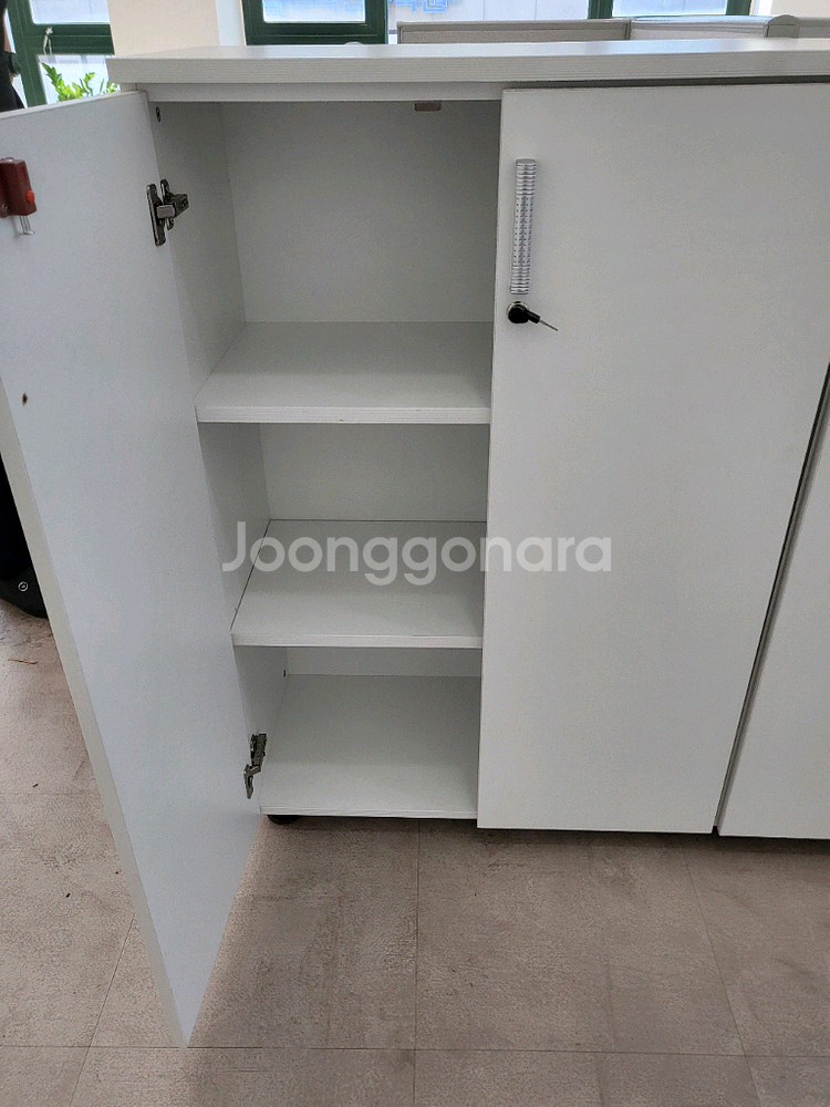 블랙화이트의자,책상,서랍,파티션 사무실 가구세트 책장--7