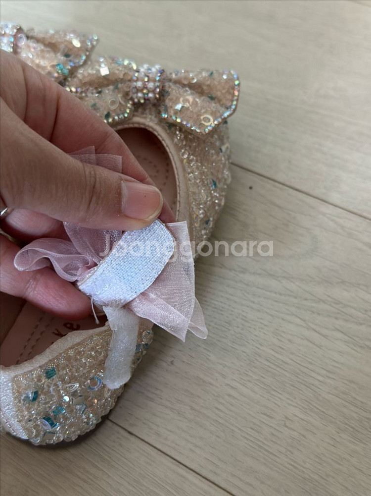 여아 리본구두 아이보리 170사이즈--1