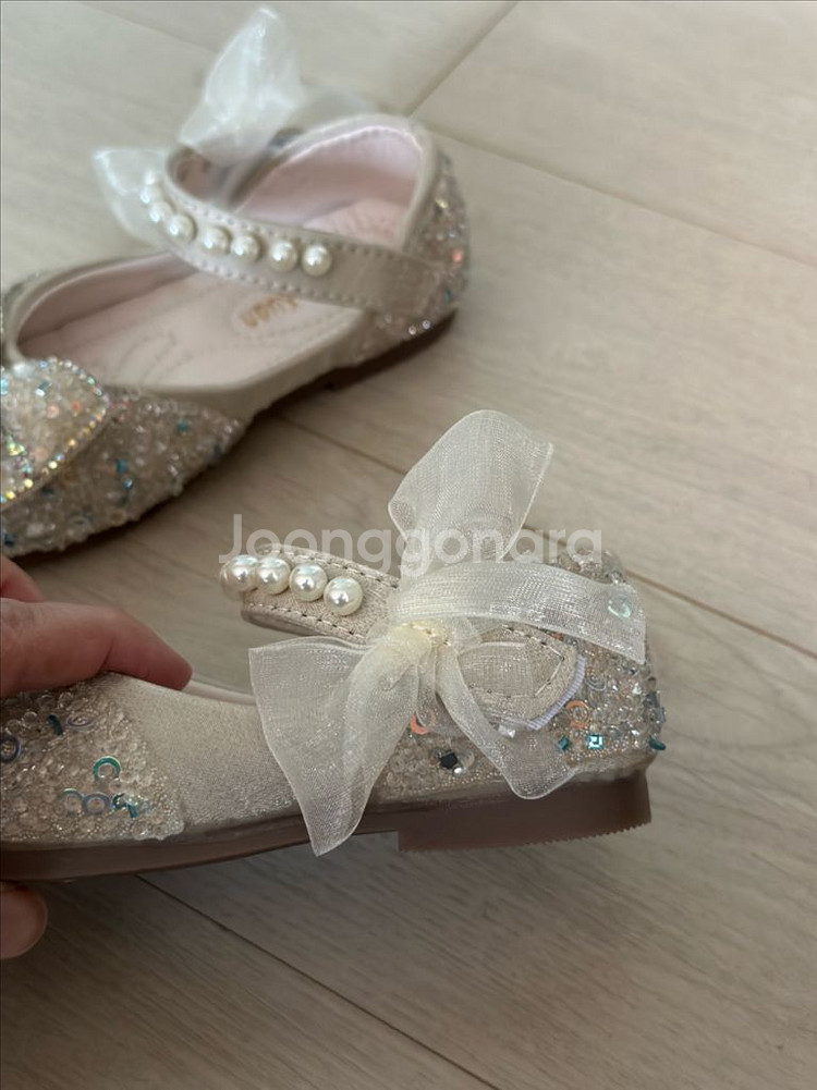 여아 리본구두 아이보리 170사이즈--4