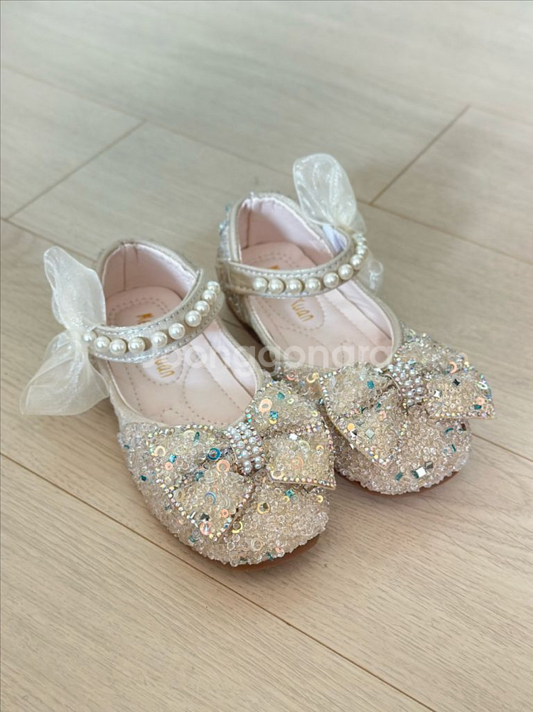 여아 리본구두 아이보리 170사이즈--2