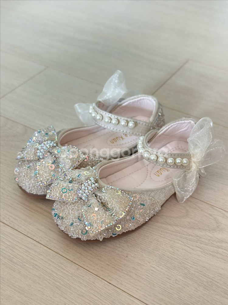 여아 리본구두 아이보리 170사이즈--3