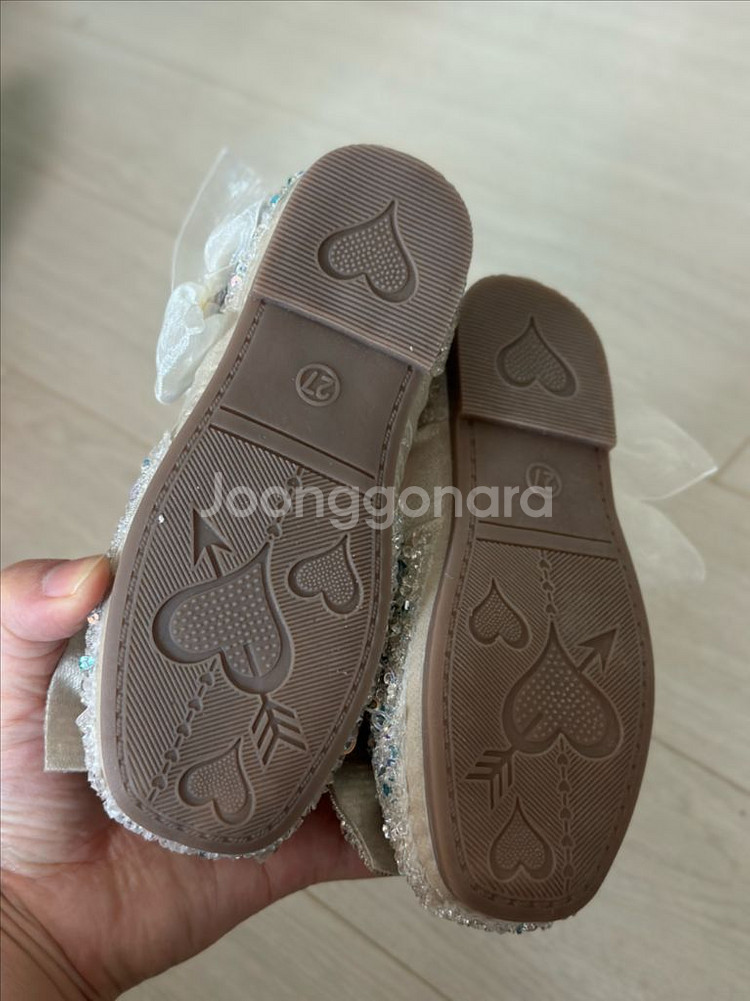 여아 리본구두 아이보리 170사이즈--6