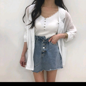 데님 청 스커트 치마