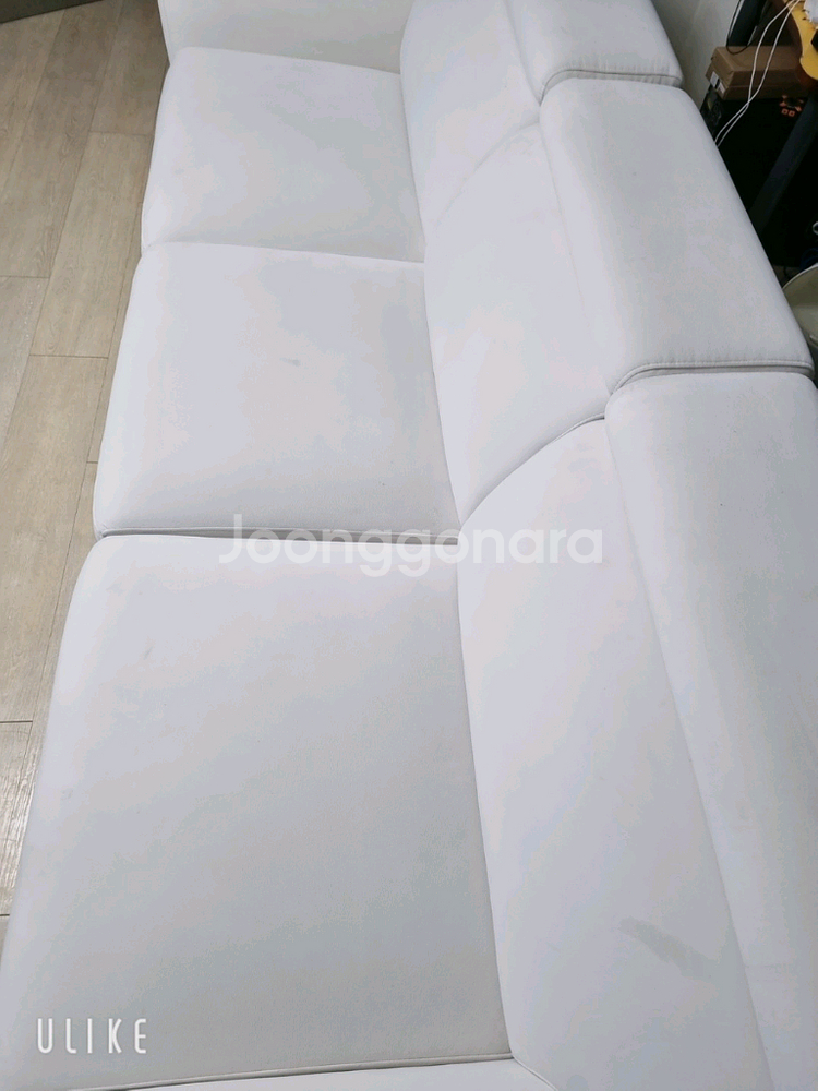 화이트 패브릭 3~4인용 소파--5