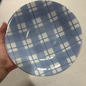 블루 체크 파스타볼
