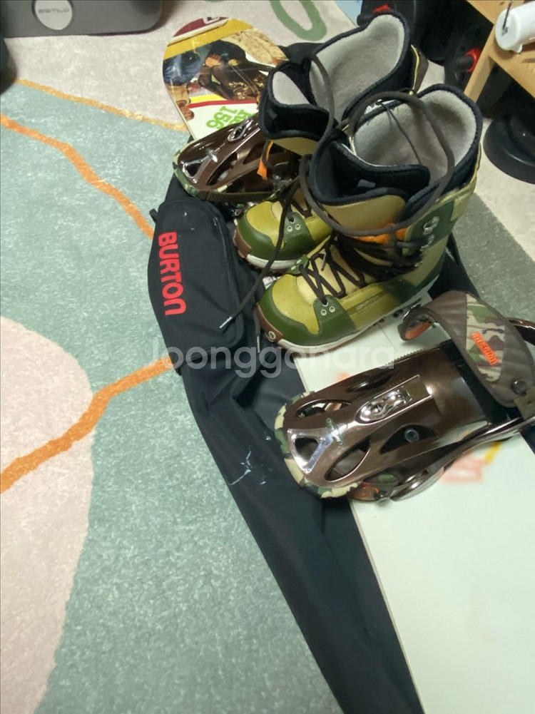 마지막 할인) 버톤 신발, 스노우보드, 가방 세트--0