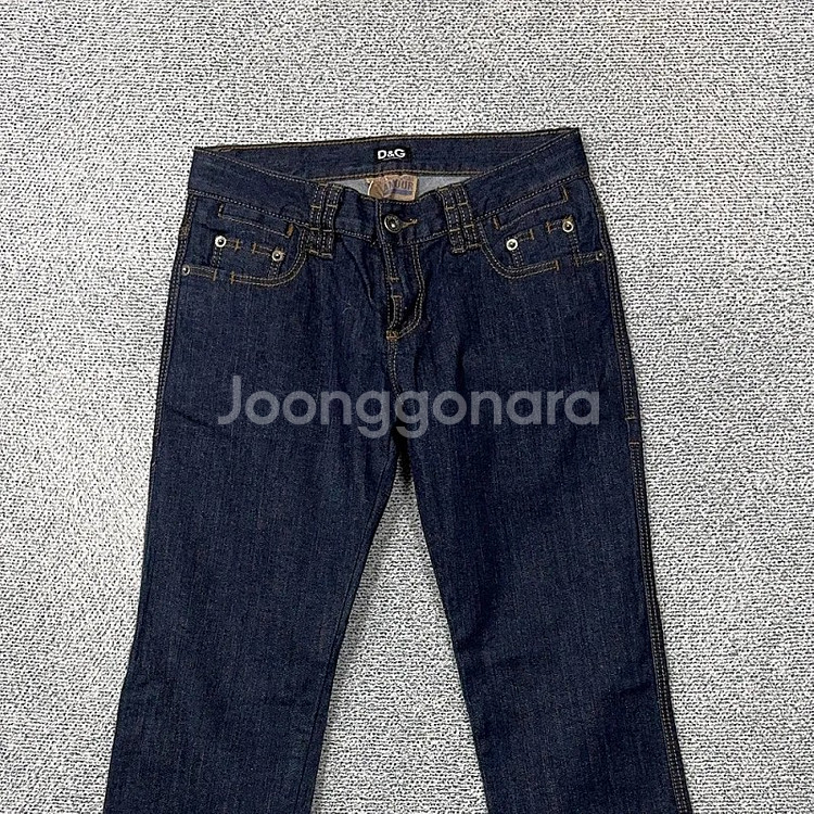 돌체 앤 가바나 가죽 로고 진청 데님팬츠 27--2