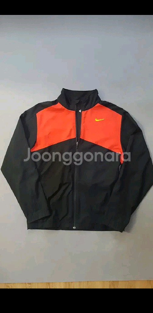 [L] 나이키 드라이핏 블랙 X 레드 배색 트랙탑 져지--1