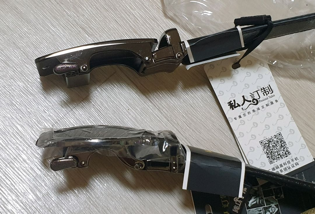 부드러운 가죽 반자동 벨트--6