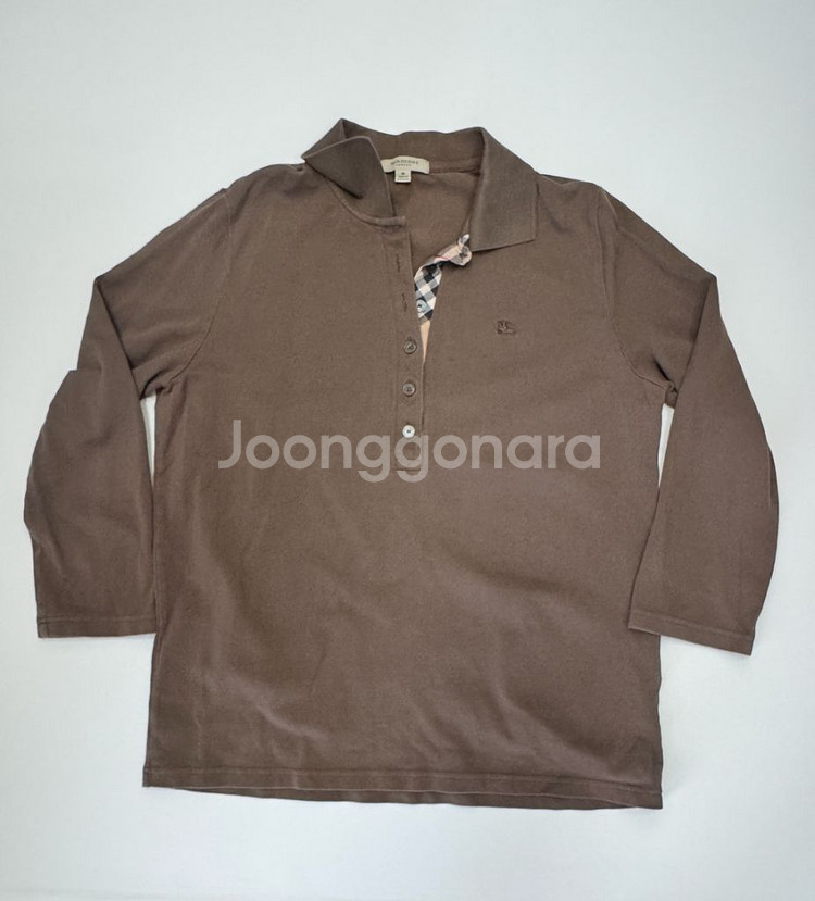 여성 버버리 런던 리메이크 빈티지 카라 티셔츠--0
