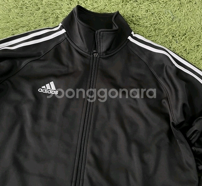 아디다스 블랙 검흰 트랙탑 져지집업 100/L--1