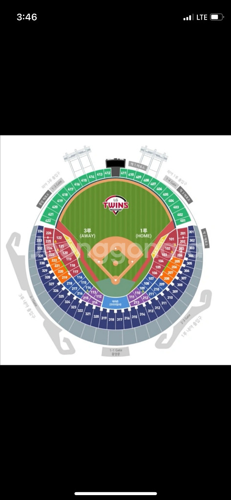 9/14(일) LG KIA 1루 외야 4연석--0