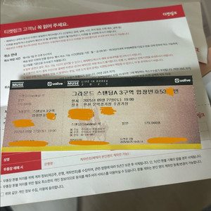 뮤즈 내한공연 스탠딩 1석