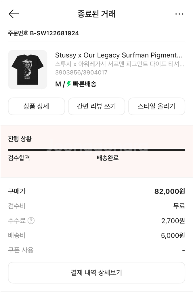 스투시 아워레가시 티셔츠 M--0