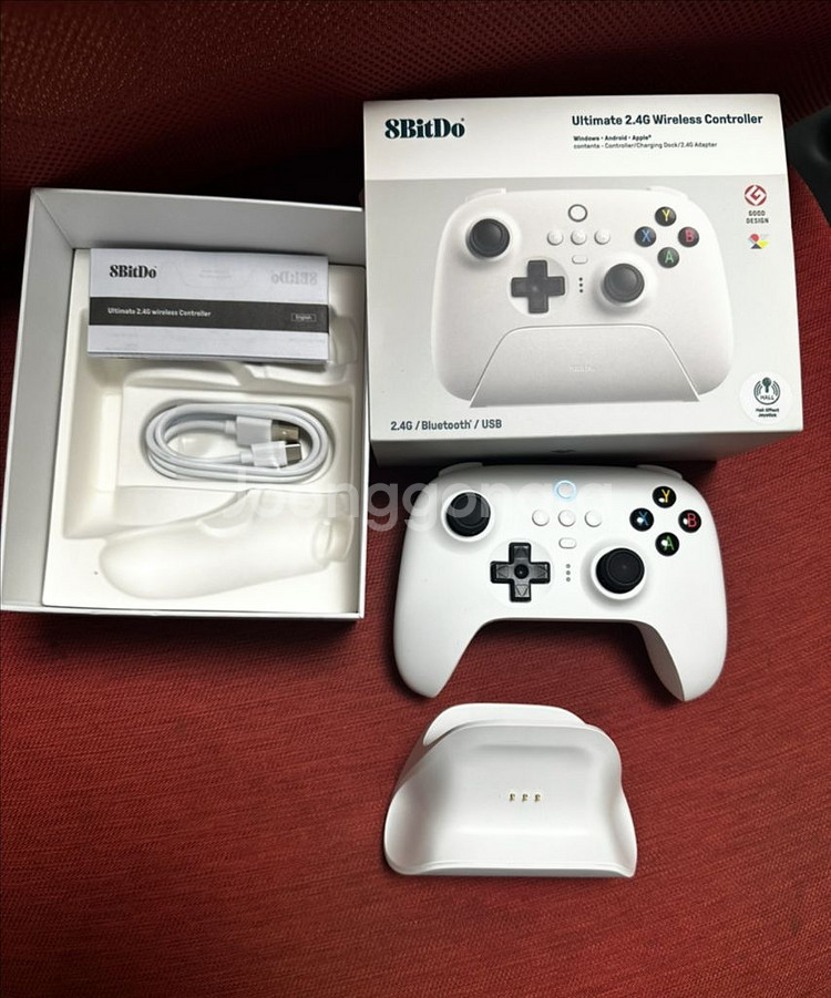 8BitDo 얼티메이트 2.4G 무선 컨트롤러 화이트--0