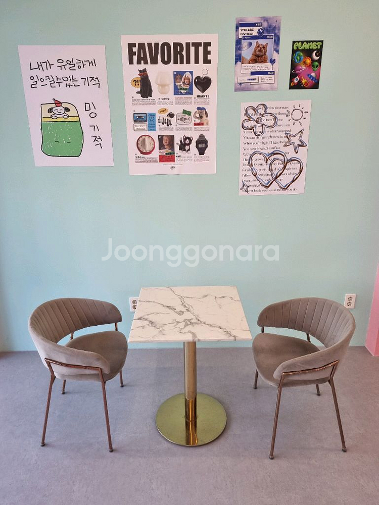 2인 인조대리석 테이블세트--6