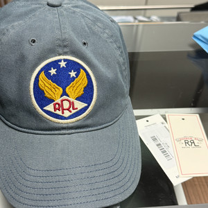 rrl 가먼트 다잉 트윌 볼캡 블루 더블알엘