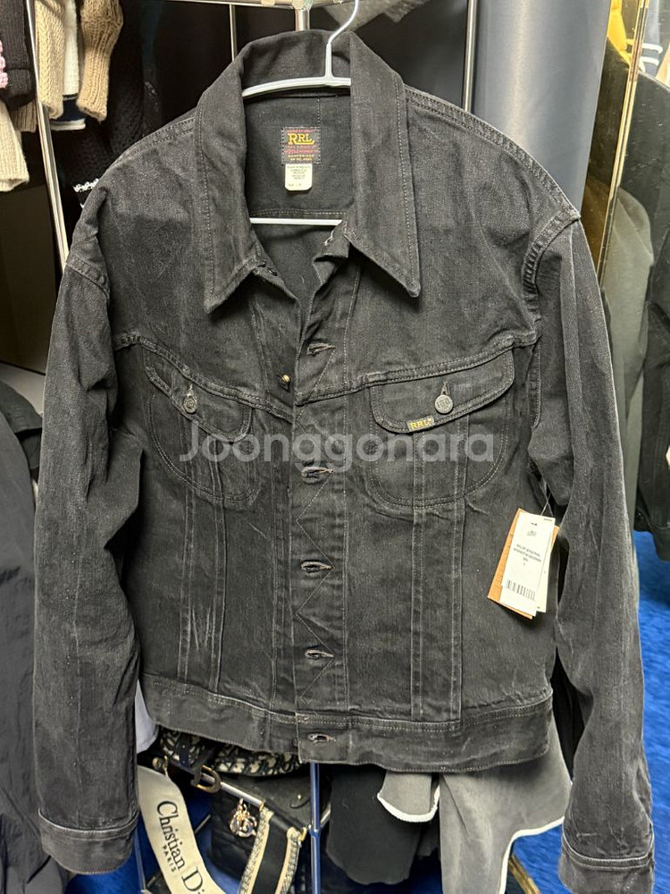 rrl lot271 블랙 데님 자켓 L--0