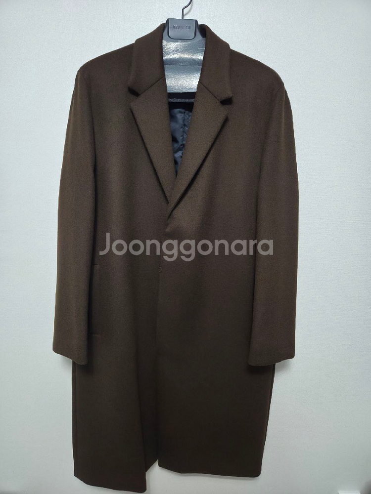 프리미어 퓨어 캐시미어 히든 싱글 코트(다크 브라운)--0